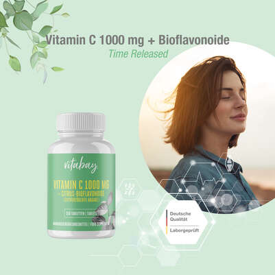 Vitabay Vitamin C 1000 mg + Bioflavonoide Tabletten, A-Nr.: 5877825 - 04