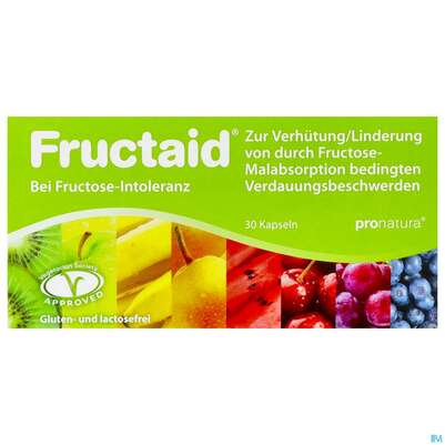 Sie sehen eine Packung Fructaid Kapseln 30st, Produktbild: 01 Fructaid Kapseln 30st, A-Nr.: 4543513 - 01