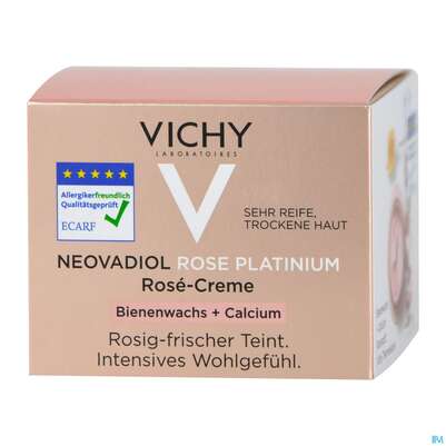 Sie sehen eine Packung Vichy Neovadiol Rose Platinium 50ml, Produktbild: 07 Vichy Neovadiol Rose Platinium 50ml, A-Nr.: 4732214 - 07