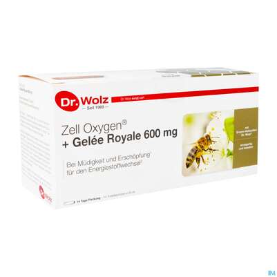 Sie sehen eine Packung Zell Oxygen Dr.wolz Trink/kur +gelee Royale 600mg Nr 60603 14x20 280ml, Produktbild: 03 Zell Oxygen Dr.wolz Trink/kur +gelee Royale 600mg Nr 60603 14x20 280ml, A-Nr.: 3190811 - 03
