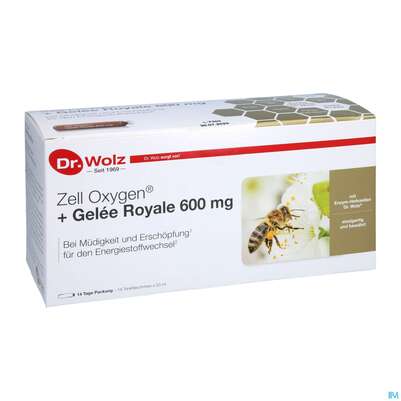 Sie sehen eine Packung Zell Oxygen Dr.wolz Trink/kur +gelee Royale 600mg Nr 60603 14x20 280ml, Produktbild: 05 Zell Oxygen Dr.wolz Trink/kur +gelee Royale 600mg Nr 60603 14x20 280ml, A-Nr.: 3190811 - 05