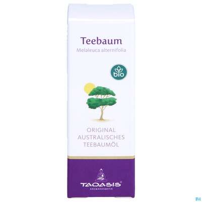 Sie sehen eine Packung Aetherische Oele Taoasis Teebaum Im Umkarton 10ml, Produktbild: 01 Aetherische Oele Taoasis Teebaum Im Umkarton 10ml, A-Nr.: 3166043 - 01