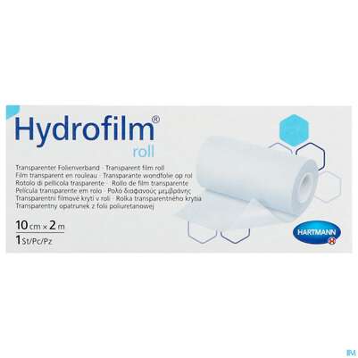 Sie sehen eine Packung Wundverband Fixierfolie Hydrofilm Roll Unsteril 2mx10cm 1st, Produktbild: 02 Wundverband Fixierfolie Hydrofilm Roll Unsteril 2mx10cm 1st, A-Nr.: 3289455 - 02