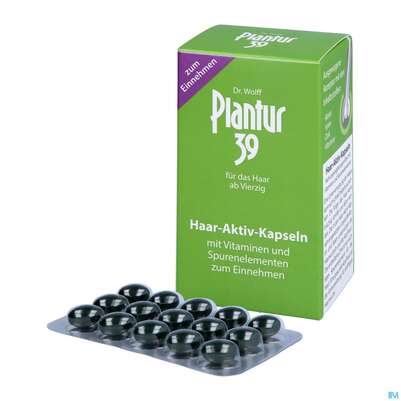 Sie sehen eine Packung Plantur 39 Haar Aktiv Kapseln 60st, Produktbild: 04 Plantur 39 Haar Aktiv Kapseln 60st, A-Nr.: 3319423 - 04