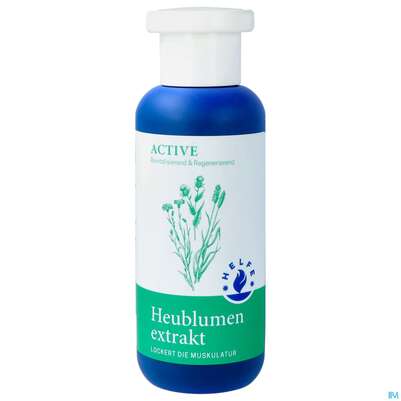 Sie sehen eine Packung Helfe Heublumenextrakt Active 200ml, Produktbild: 01 Helfe Heublumenextrakt Active 200ml, A-Nr.: 2641950 - 01