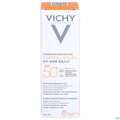 Sonnenprodukte Vichy/capital Soleil Gesichtscreme Uv-age Lsf50+ 40ml, A-Nr.: 5360950 - 01