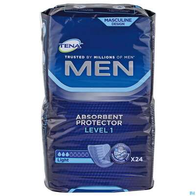 Sie sehen eine Packung Inkontinenz Tena/for Men Level 1 24st, Produktbild: 01 Inkontinenz Tena/for Men Level 1 24st, A-Nr.: 3460593 - 01