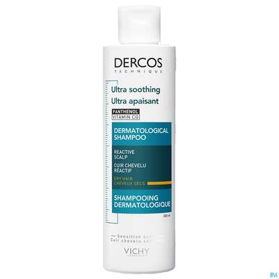 Sie sehen eine Packung Shampoon Vichy/dercos Ultra/sensible Kopfhaut Trocken 200ml, Produktbild: 02 Shampoon Vichy/dercos Ultra/sensible Kopfhaut Trocken 200ml, A-Nr.: 4442930 - 02