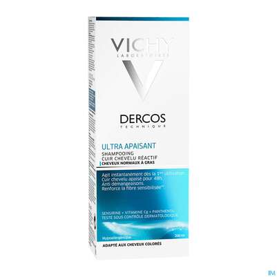 Sie sehen eine Packung Shampoon Vichy/dercos Ultra/sensible Kopfhaut Fettig 200ml, Produktbild: 04 Shampoon Vichy/dercos Ultra/sensible Kopfhaut Fettig 200ml, A-Nr.: 4442918 - 04