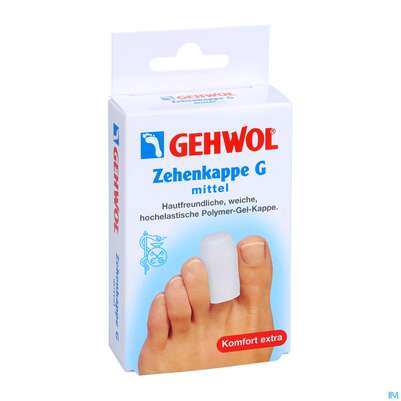 Sie sehen eine Packung Zehen Kappen Gehwol Textilfrei G Mittel Nr 64 2st, Produktbild: 03 Zehen Kappen Gehwol Textilfrei G Mittel Nr 64 2st, A-Nr.: 2711892 - 03