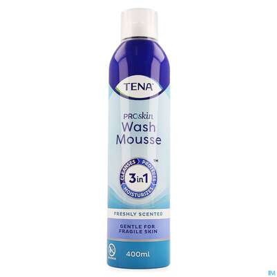 Sie sehen eine Packung Tena Wasch Mousse 400ml, Produktbild: 02 Tena Wasch Mousse 400ml, A-Nr.: 3120638 - 02