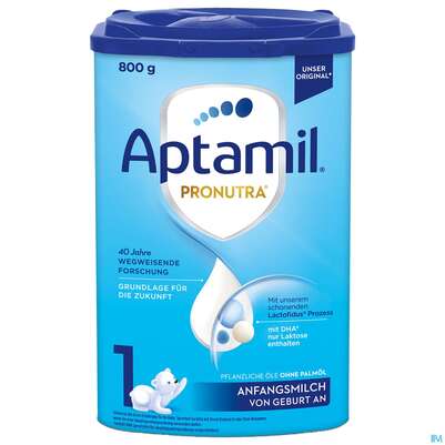 Sie sehen eine Packung Aptamil Milch-fertignahrung Pronutra 1 800g, Produktbild: 02 Aptamil Milch-fertignahrung Pronutra 1 800g, A-Nr.: 4945884 - 02