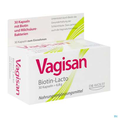 Sie sehen eine Packung Vagisan Kapseln Milchsaeure +biotin 30st, Produktbild: 03 Vagisan Kapseln Milchsaeure +biotin 30st, A-Nr.: 4404094 - 03