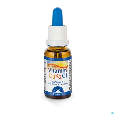 Vitamin D3k2 Oel/tropfen 800ie+20mcg D3+k2 Dr.jacobs 20ml, A-Nr.: 4368406 - 02
