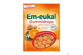 Em-eukal Gummidrops Zuckerhaltig Ingwer Orange 90g, A-Nr.: 4335269 - 01