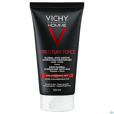 Sie sehen eine Packung Vichy Homme Structure Force Care 50ml, Produktbild: 02 Vichy Homme Structure Force Care 50ml, A-Nr.: 5054348 - 02