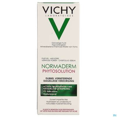 Sie sehen eine Packung Vichy Normaderm Phytosolution Pflege 2-fache-wirkung 50ml, Produktbild: 01 Vichy Normaderm Phytosolution Pflege 2-fache-wirkung 50ml, A-Nr.: 5060544 - 01
