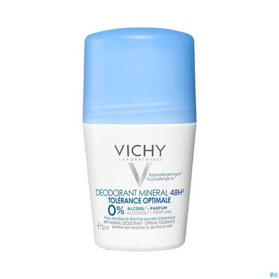 Sie sehen eine Packung Vichy Deo/roll-on Mineral 48h 50ml, Produktbild: 02 Vichy Deo/roll-on Mineral 48h 50ml, A-Nr.: 4759503 - 02
