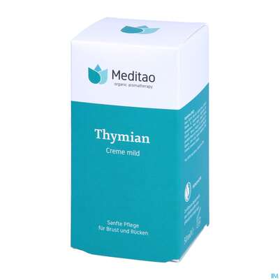 Sie sehen eine Packung Taoasis Meditao Thymian Creme Mild 50ml, Produktbild: 02 Taoasis Meditao Thymian Creme Mild 50ml, A-Nr.: 4280539 - 02