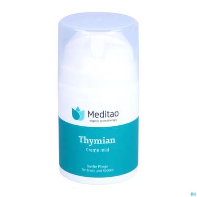 Sie sehen eine Packung Taoasis Meditao Thymian Creme Mild 50ml, Produktbild: 06 Taoasis Meditao Thymian Creme Mild 50ml, A-Nr.: 4280539 - 06
