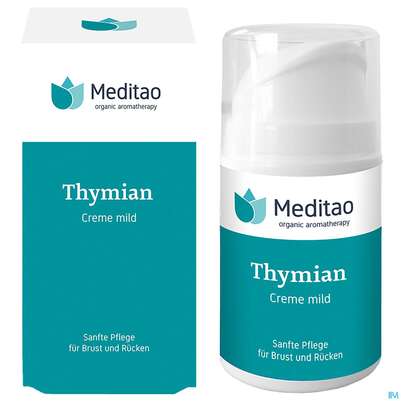 Sie sehen eine Packung Taoasis Meditao Thymian Creme Mild 50ml, Produktbild: 07 Taoasis Meditao Thymian Creme Mild 50ml, A-Nr.: 4280539 - 07