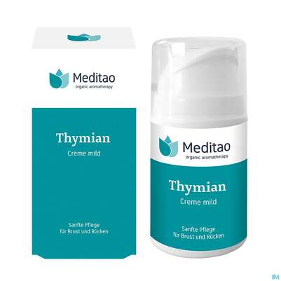 Sie sehen eine Packung Taoasis Meditao Thymian Creme Mild 50ml, Produktbild: 08 Taoasis Meditao Thymian Creme Mild 50ml, A-Nr.: 4280539 - 08