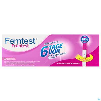 Sie sehen eine Packung Schwangerschaftstest Femtest Fruehtest Neu 50000 1st, Produktbild: 02 Schwangerschaftstest Femtest Fruehtest Neu 50000 1st, A-Nr.: 4269673 - 02