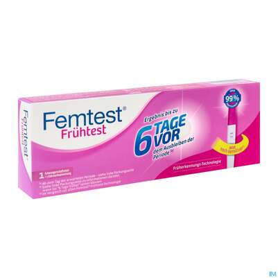 Sie sehen eine Packung Schwangerschaftstest Femtest Fruehtest Neu 50000 1st, Produktbild: 03 Schwangerschaftstest Femtest Fruehtest Neu 50000 1st, A-Nr.: 4269673 - 03