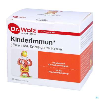 Sie sehen eine Packung Dr.wolz Kinderimmun Sticks Nr.60557 30st, Produktbild: 02 Dr.wolz Kinderimmun Sticks Nr.60557 30st, A-Nr.: 4268047 - 02