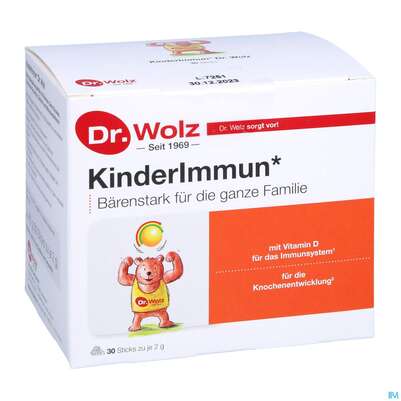 Sie sehen eine Packung Dr.wolz Kinderimmun Sticks Nr.60557 30st, Produktbild: 03 Dr.wolz Kinderimmun Sticks Nr.60557 30st, A-Nr.: 4268047 - 03