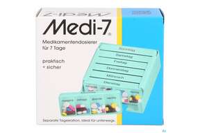Medikamentendosierer Medi-7 -pharmag 1 Woche Tuerkis 1st, A-Nr.: 3742647 - 01