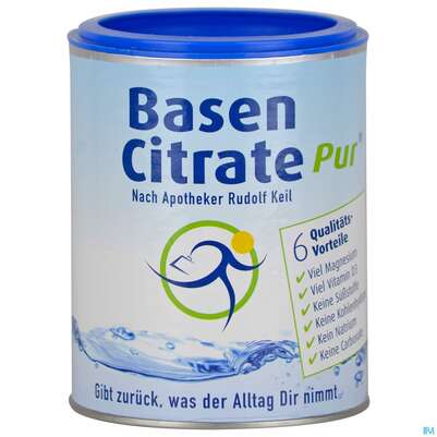 Sie sehen eine Packung Basen Citrate/pur Nach Apotheker Rudolf Keil 216g, Produktbild: 01 Basen Citrate/pur Nach Apotheker Rudolf Keil 216g, A-Nr.: 4093642 - 01