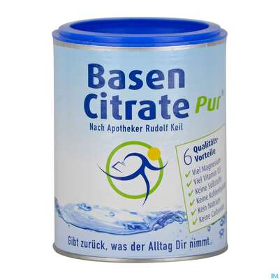 Sie sehen eine Packung Basen Citrate/pur Nach Apotheker Rudolf Keil 216g, Produktbild: 02 Basen Citrate/pur Nach Apotheker Rudolf Keil 216g, A-Nr.: 4093642 - 02