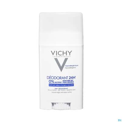 Sie sehen eine Packung Vichy Deo/stick/neu Hautberuhigend Ohne Aluminiumsalze 40ml, Produktbild: 02 Vichy Deo/stick/neu Hautberuhigend Ohne Aluminiumsalze 40ml, A-Nr.: 3724365 - 02