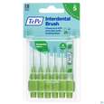 Sie sehen eine Packung Tepe Interdentalbuersten 0,8mm Gruen 6st, Produktbild: 01 Tepe Interdentalbuersten 0,8mm Gruen 6st, A-Nr.: 3698461 - 01