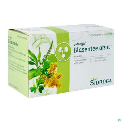 Sie sehen eine Packung Sidroga Tee Doppelkammerbeutel Blasentee Akut 20st, Produktbild: 02 Sidroga Tee Doppelkammerbeutel Blasentee Akut 20st, A-Nr.: 4039430 - 02