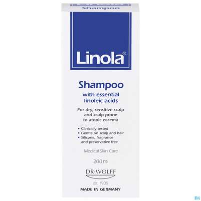Sie sehen eine Packung Shampoon Linola 200ml, Produktbild: 01 Shampoon Linola 200ml, A-Nr.: 3628259 - 01