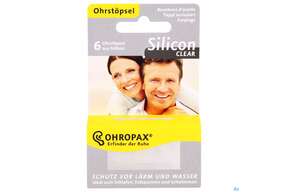 Ohrenschutz Ohropax/clear Silicon G.laerm/wasser/wind Farbl 6st, A-Nr.: 3967375 - 01