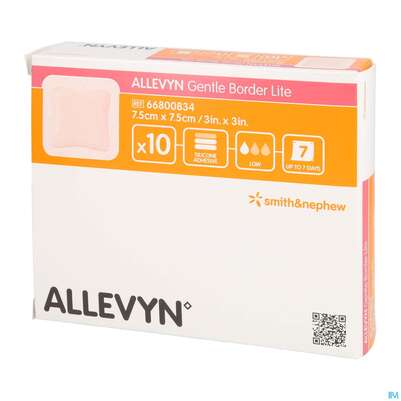 Wundverband Allevyn/gentle Border Lite 7,5x 7,5cm 10st, A-Nr.: 3946491 - 02