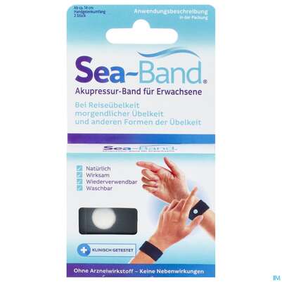 Sea-band Akupressurhilfsmittel F Erwachsene 1x2 2st, A-Nr.: 1219976 - 01