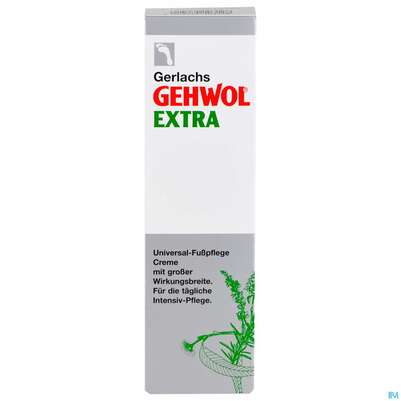 Sie sehen eine Packung Gehwol Extra Fusspflege Creme Nr 64110 75ml, Produktbild: 01 Gehwol Extra Fusspflege Creme Nr 64110 75ml, A-Nr.: 1106189 - 01
