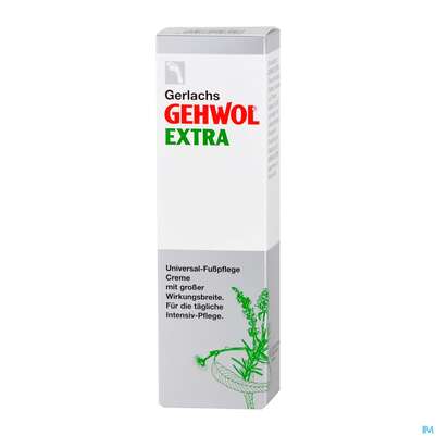 Sie sehen eine Packung Gehwol Extra Fusspflege Creme Nr 64110 75ml, Produktbild: 02 Gehwol Extra Fusspflege Creme Nr 64110 75ml, A-Nr.: 1106189 - 02