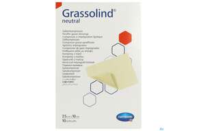 Kompressen Grassolind Neutral Salbenkompresse Steril 7,5x 10cm 10st, A-Nr.: 1088899 - 01