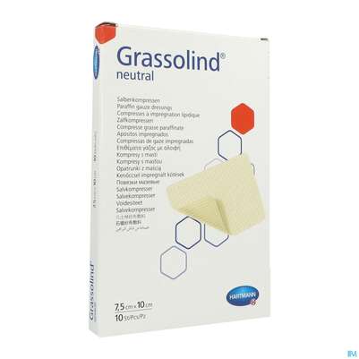 Kompressen Grassolind Neutral Salbenkompresse Steril 7,5x 10cm 10st, A-Nr.: 1088899 - 02