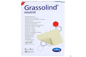 Kompressen Grassolind Neutral Salbenkompresse Steril 5x 5cm 10st, A-Nr.: 2368193 - 01