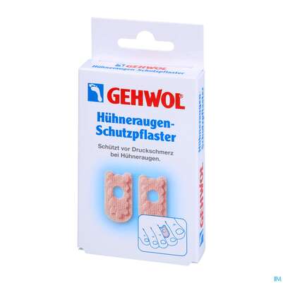 Sie sehen eine Packung Huehneraugen Schutzpflaster Gehwol 9st, Produktbild: 02 Huehneraugen Schutzpflaster Gehwol 9st, A-Nr.: 1022908 - 02