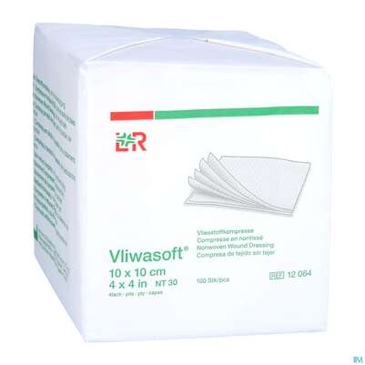 Vlieskompressen Vliwasoft 4fach/unsteril Lose 10x 10cm 100st, A-Nr.: 1017014 - 03