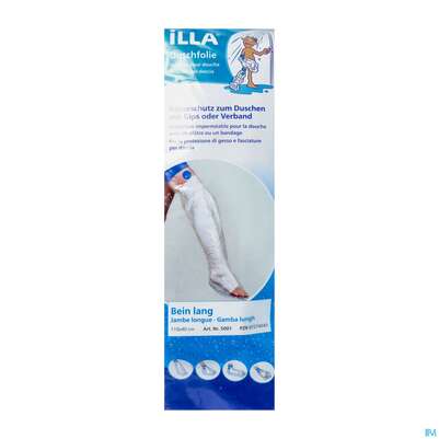 Sie sehen eine Packung Duschschutz Illa +klebeverschluss Bein 5st, Produktbild: 02 Duschschutz Illa +klebeverschluss Bein 5st, A-Nr.: 0878205 - 02