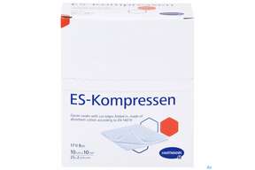 Mullkompressen-es Hartmann/steril 8fach 17faedig 10x 10cm 25x2 50st, A-Nr.: 0776031 - 01