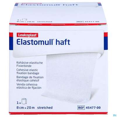 Sie sehen eine Packung Elastische Binden Elastomull/haft 20mx 8cm (ap) Nr 4547700 1st, Produktbild: 01 Elastische Binden Elastomull/haft 20mx 8cm (ap) Nr 4547700 1st, A-Nr.: 0787388 - 01